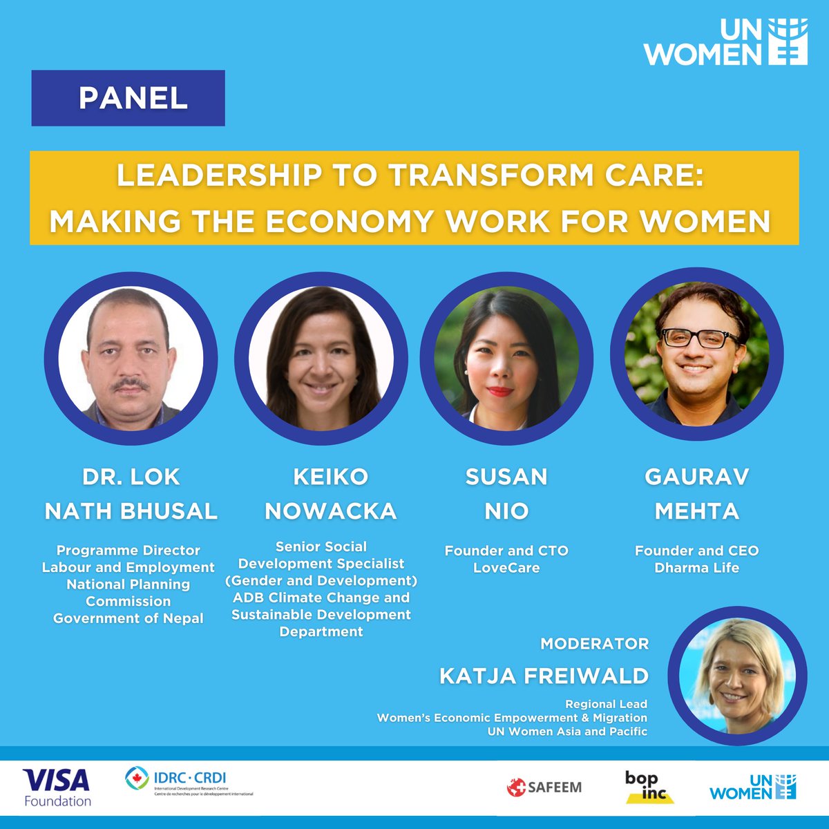 Our panel ‘Leadership to transform care: Making the economy work for women’ at @ESCAP’s #FeministFinanceForum will gather perspectives from panelists leading efforts to transform the care economy in Asia-Pacific.

Stay tuned for updates! 

#Care4WEE #careeconomy