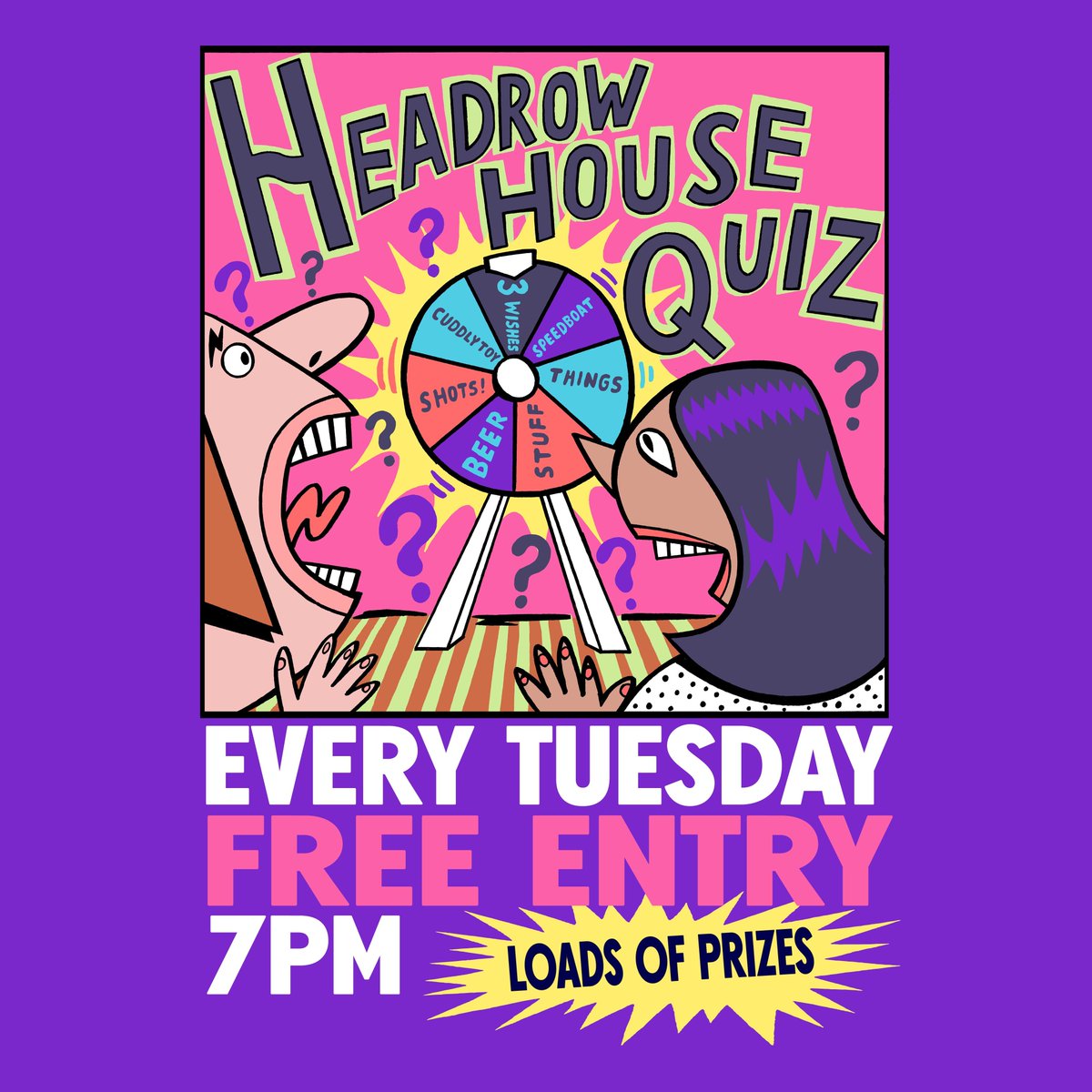 Popping in to remind you of our weekly quiz... If you went a little over budget this bank hols, don't worry! Entry is free and we'll even chuck in a shot 🫡 Book your spot via the website for a chance to win a roll over of £50 💰 Link in bio.