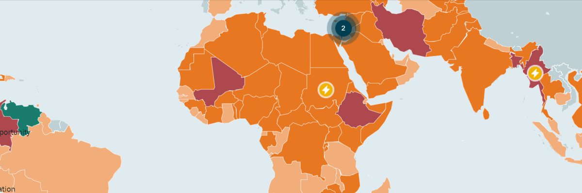 In case you missed it, our new #CrisisWatch tracking 70+ conflicts is out : crisisgroup.org/crisiswatch

Our conflict risk alerts for May: 
#Israel/#Palestine (again!)... 
#Lebanon (again!)... 
But also #Sudan/North Darfur, #Myanmar/Rakhine

#ProtectingCivilians #EarlyWarning