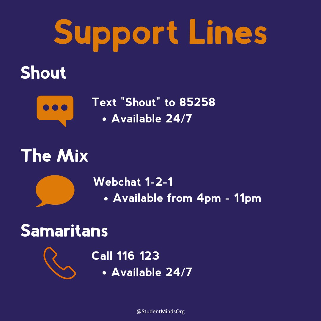It’s okay if you need help. You're not alone 🧡 Reach out for support today 👇 @GiveUsAShout @samaritans @TheMixUK