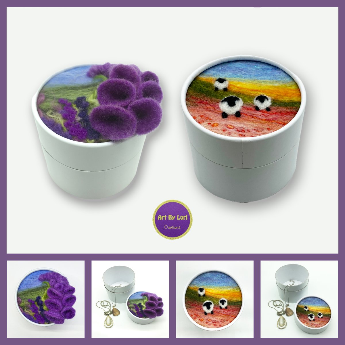 Happy Bank Holiday, bit grey here and rain 🌧 forecast for later. But these lovely trinket boxes are sure to brighten your day, available in my @BritishCrafting shop. Have a fab day ❤️ thebritishcrafthouse.co.uk/shop-category/… #tbch #trinketbox #needlefelting #nature