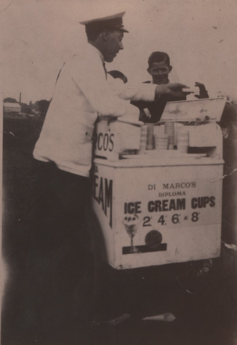 Time for ice cream! Di Marco’s started to make ice cream in 1940 in Week Street, Maidstone. The ice cream was often sold from bikes. #Spring #MarvellousMay #Maidstone #MaidstoneMuseum