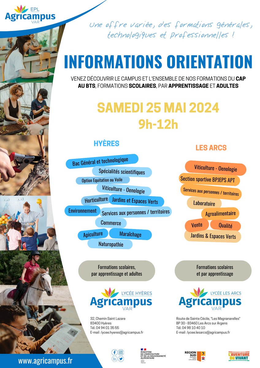 On vous ouvre nos portes ! Venez nombreux ! 😁
#jpo #portesouvertes #formations #orientation #lycee #apprentissage #agricampusvar