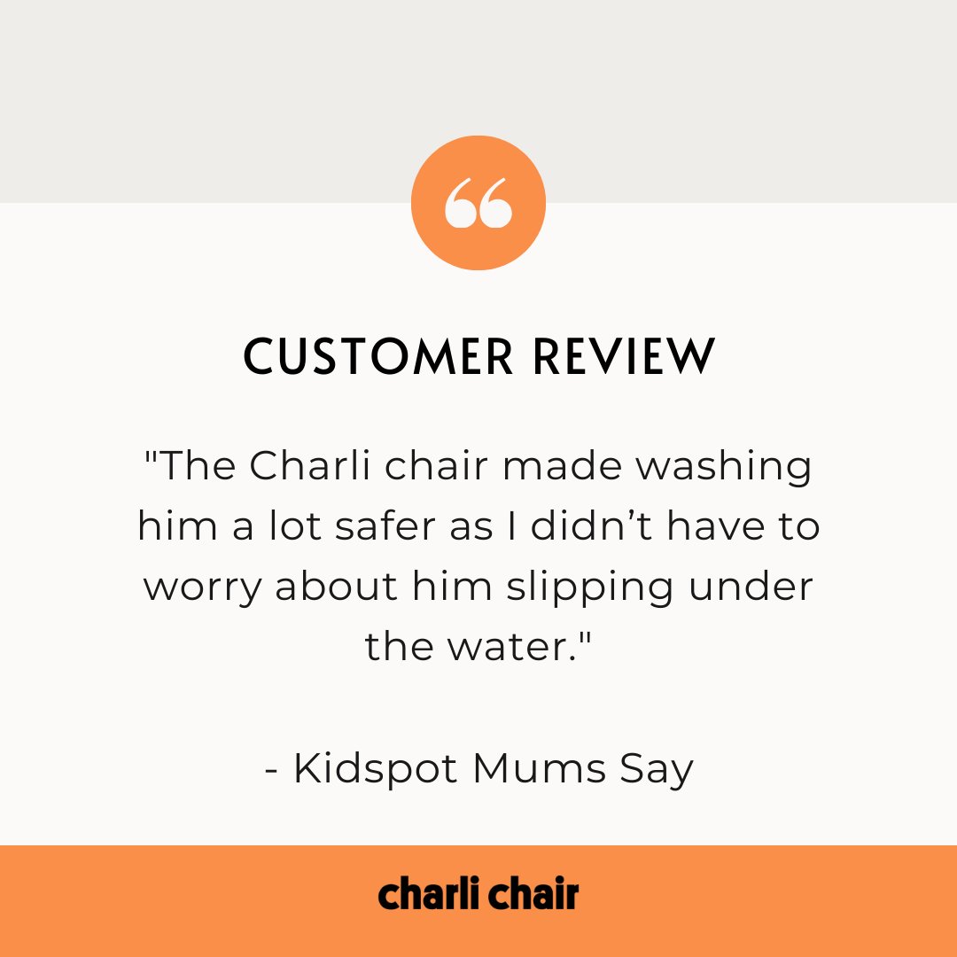 Customer Review!

'The Charli chair made washing him a lot safer as I didn’t have to worry about him slipping under the water.'

- Kidspot Mums Say

 #charlichair