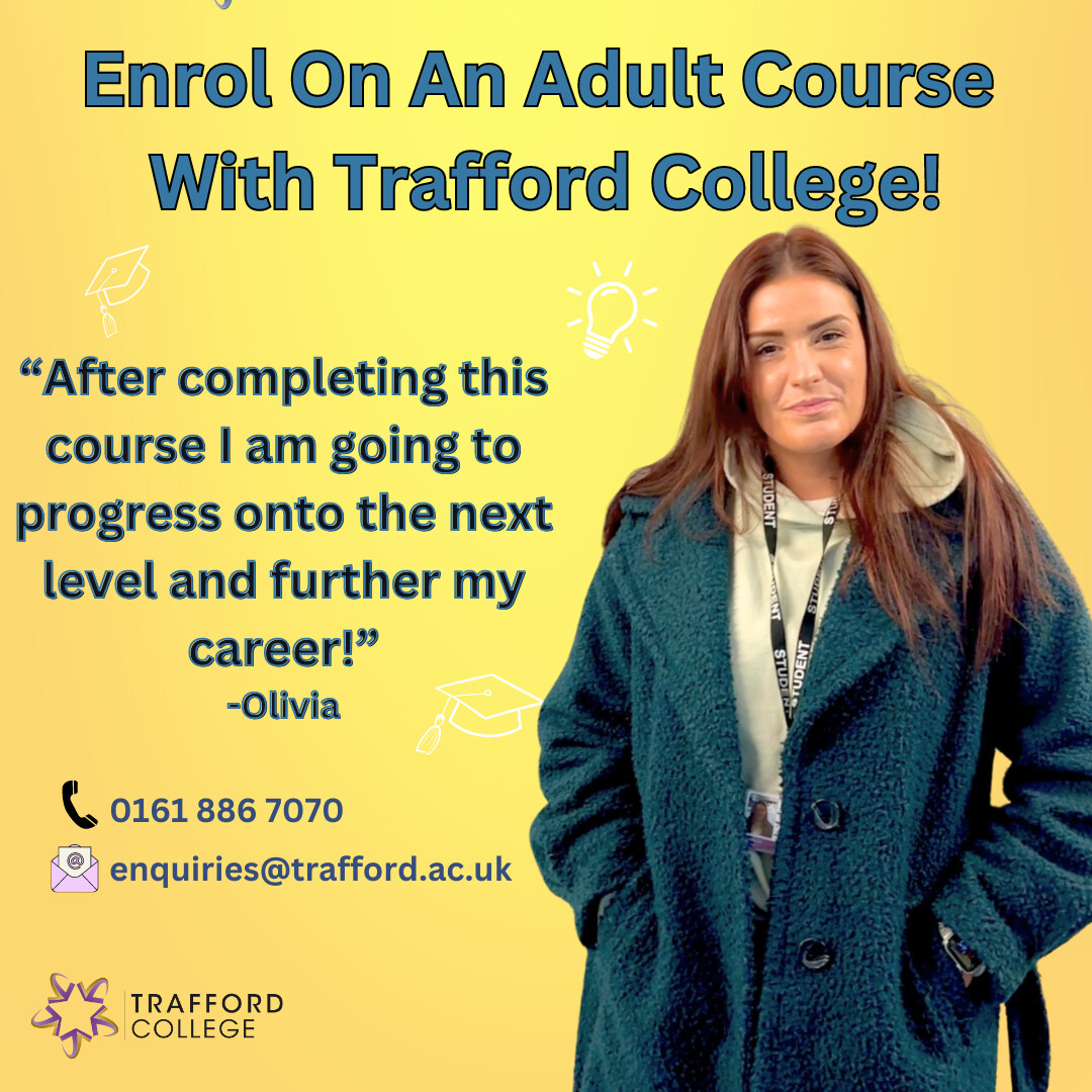 Stockport College offers a wide range of courses for adult learners. Come and develop your skills with us to accelerate your career or find a new hobby!

#stockport #adultlearning #adultcourse