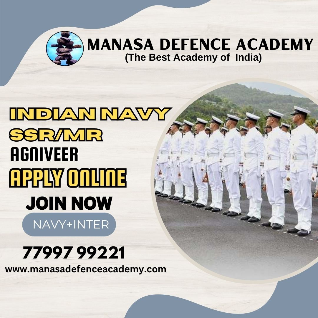 Indian Navy SSR/MR Agniveer Apply Online  

https://manasadefenceacademy1.blogspo... 
Welcome to our channel! we discuss the Indian Navy SSR/MR recruitment process and how to apply online.
 
 #indiannavy #ssr #mr #agniveer #applyonline #manasadefenceacademy #navytraining