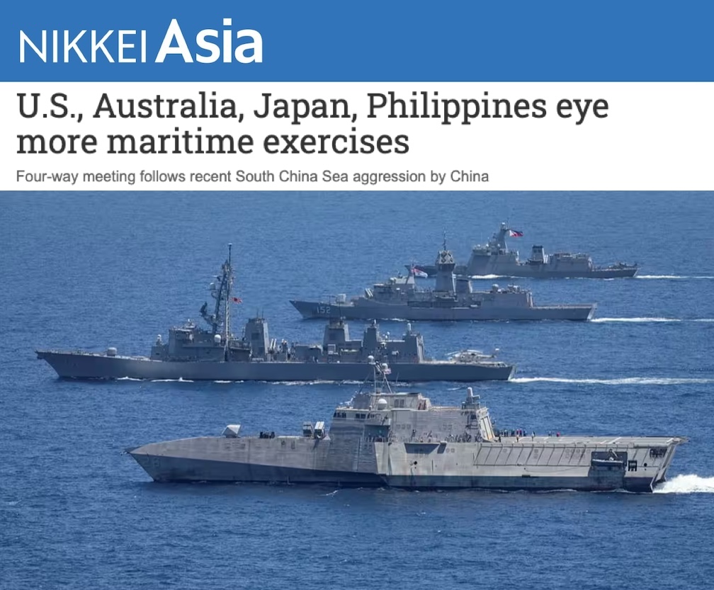 #US #Australia, #Japan, #Philippines eye more maritime exercises

Four-way meeting follows recent South China Sea aggression by China

The defense chiefs of the U.S, Japan, Australia and the Philippines say they will hold more maritime military drills as they look to boost…