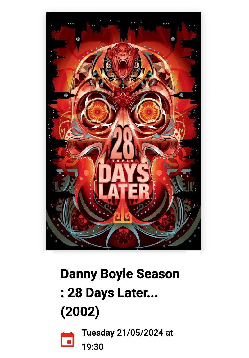While looking for something to do on this wet BH, I stumbled upon the fact that @cineworld are dedicating May to Danny Boyle. 
First purchase made. Now to find who might fancy coming along to Harlow for Trainspotting? 
#28DaysLater
#28YearsLater 
#DannyBoyle