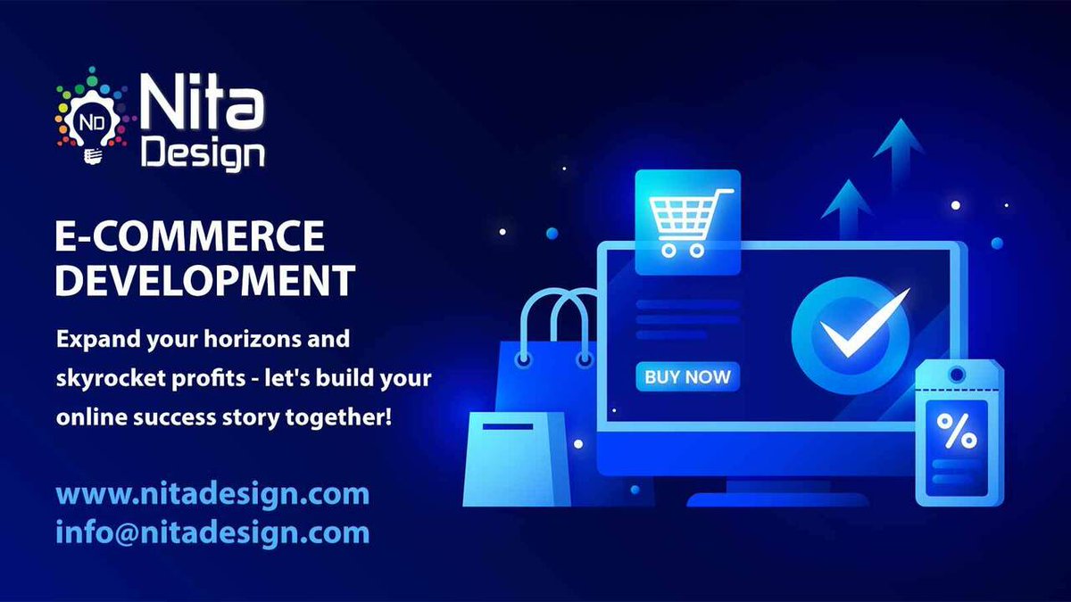 Transform your online store with our cutting-edge e-commerce development services. We create user-friendly, secure platforms that enhance your customers shopping experience and drive sales. #EcommerceSuccess #EcommerceRevolution - nitadesign.com/ecommerce-deve…
