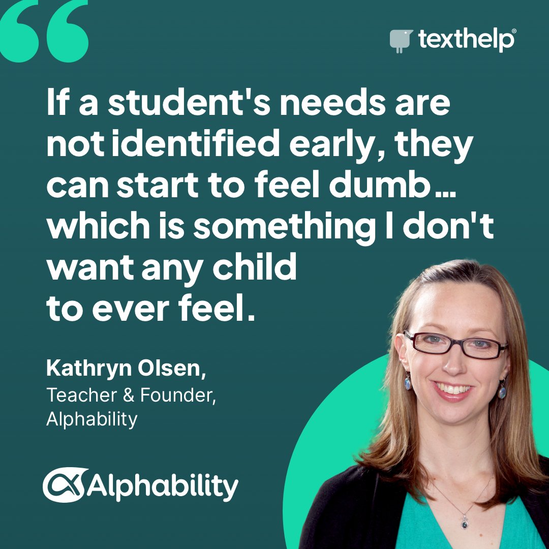 As a teacher, Kathryn understands the importance of early intervention for students with learning differences. Without the right support, their self-esteem and school performance can suffer. Find out more about Kathryn's work: text.help/OCxoTg #TeacherAppreciationWeek
