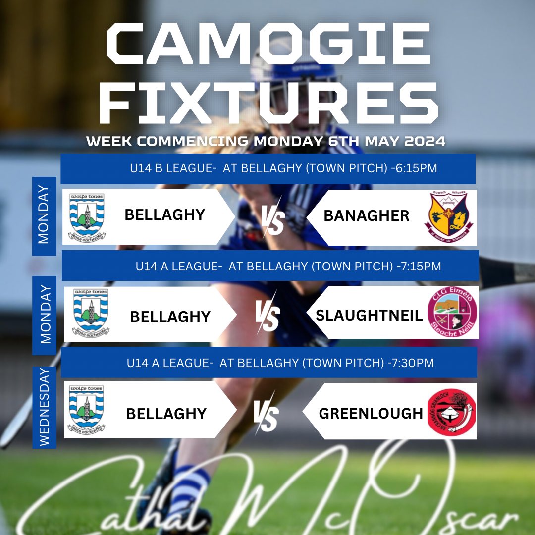 🔵This weeks camogie fixtures ⚪️

Let’s get out and support the girls!

#SDgaelic #borntoplay