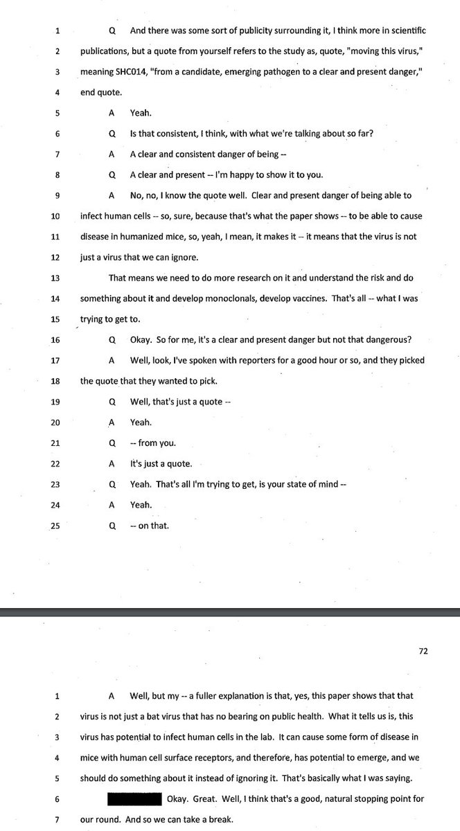 1/ Pages 56-72 from Daszak's transcribed interview are painfully awkward (and alarming) to read. More importantly, they raise basic questions about the whole 'virus-hunting+GOFROC' approach to 'emerging' diseases. oversight.house.gov/wp-content/upl…