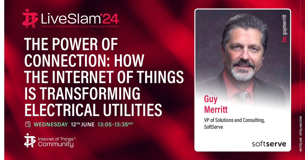 The @IoTCommunity is thrilled to announce this IoT Slam Live 2024 Keynote presented by Guy Merritt, VP of Solutions and Consulting, @SoftServeInc. Join us June 12th-13, LIVE from @SASsoftware HQ, Cary, NC & via LinkedIn Live. iotslam.com/session/the-po… #IoTCommunity #IoTSlam #IoT