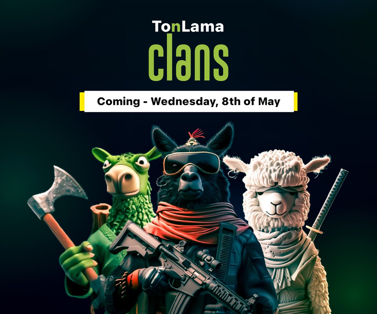 A major update coming. Soon you wont have to spin alone. Spin with friends and family against worthy contenders, earn amazing rewards. TonLama Clans Coming Wednesday 8th May tonlama.com #TonLama #TON