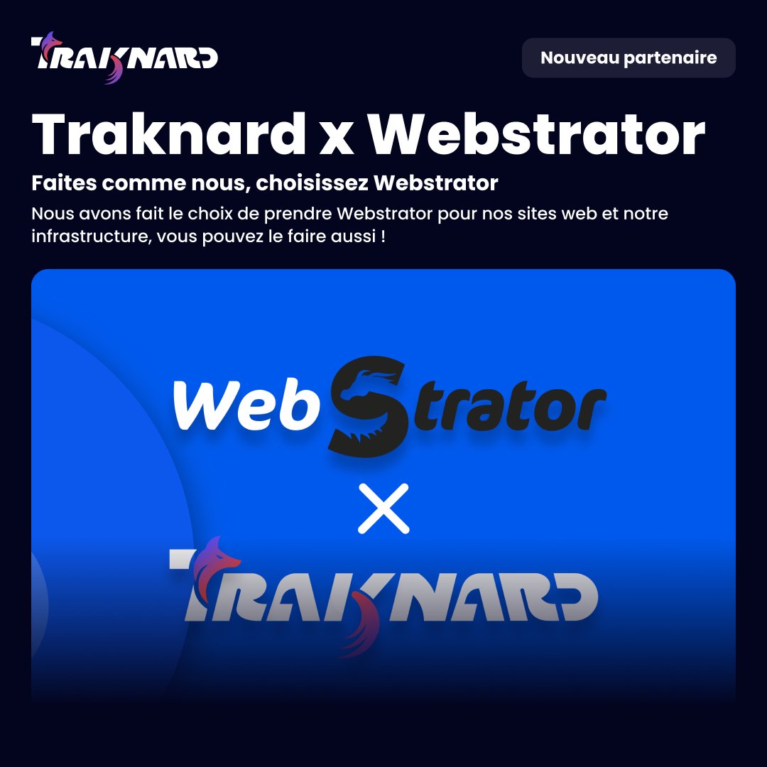 Un immense merci à toute l'équipe de Webstrator pour nous permettre d'évoluer dans les meilleures conditions possibles et garantissant à tous nos utilisateurs une expérience et une stabilité unique !

Profitez de -10 % sur votre prochaine commande avec le code OVERHEAT10.