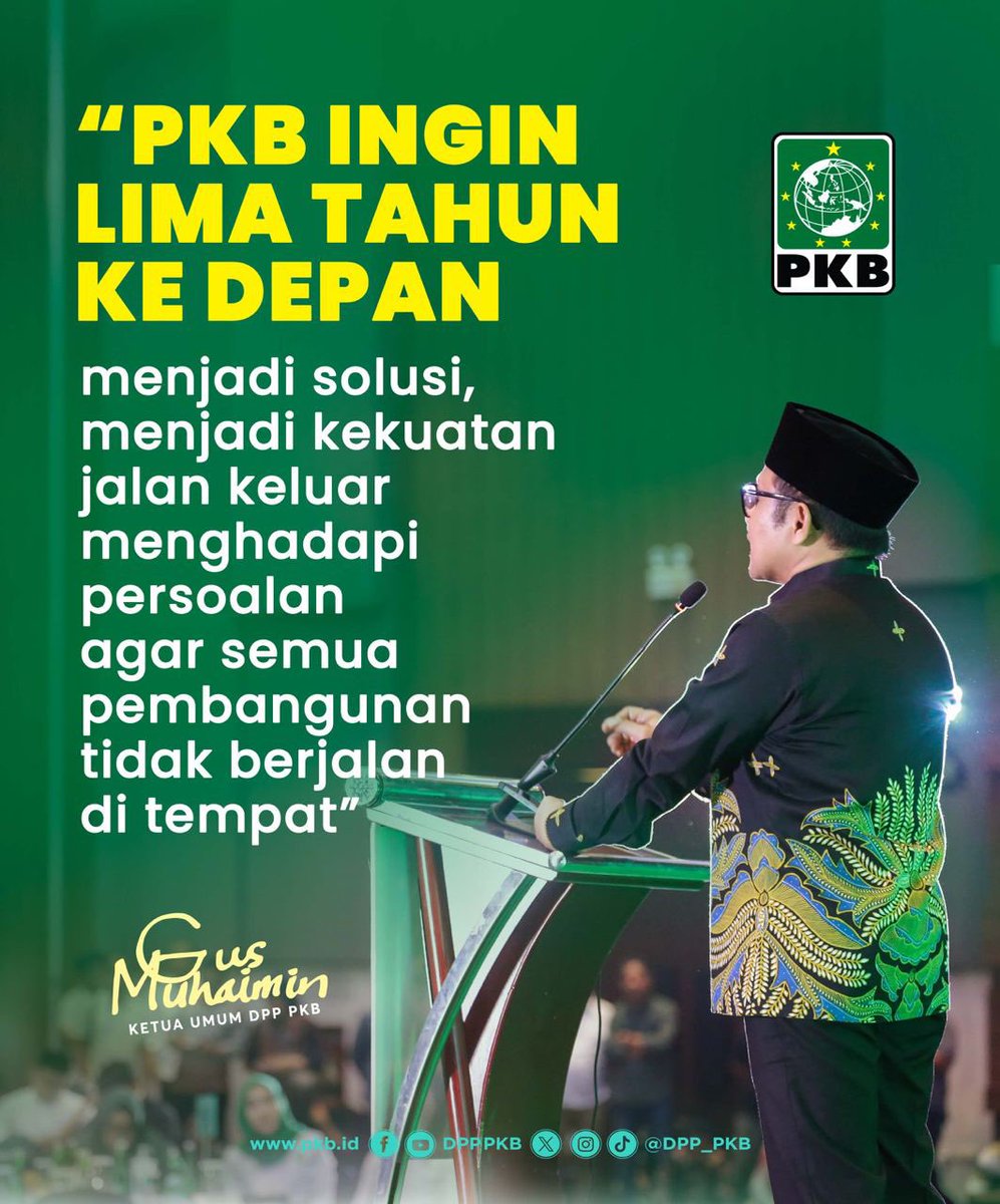 Pesan Gus Imin untuk Para Cakada agar tak hanya mengejar kemenangan, namun harus menjadi sosok solutif 🙌🏻 

#1PKB
#PilkadaSerentak
#MuhaiminIskandar