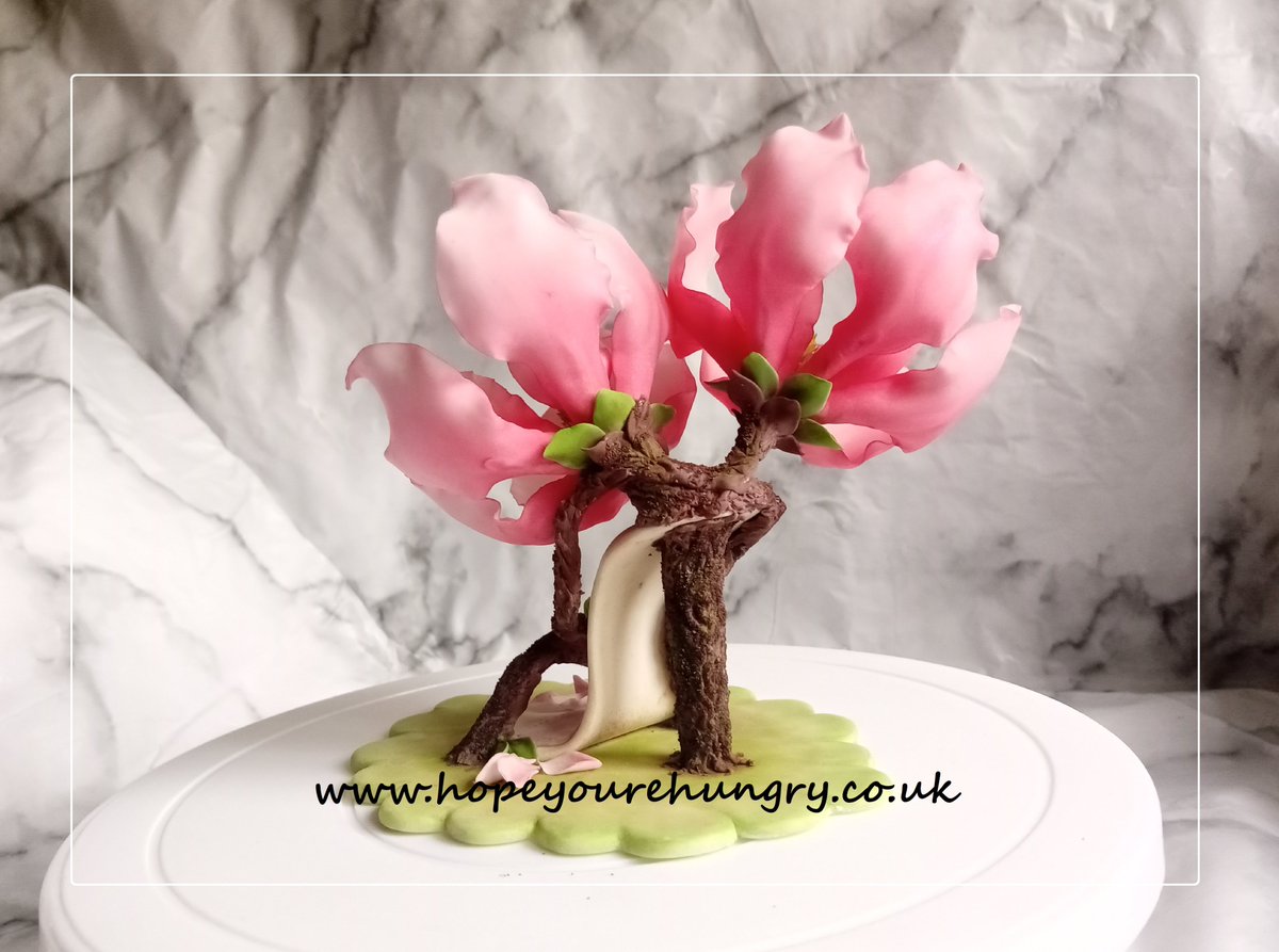 Good morning lovely Hungrys! It's a beautiful Monday, the sun is shining & the #sugarart awaits! Here's my latest creation - Heel Magnolias. Thank you for all your kind support, it's truly appreciated. Have a #delicious new week & stay hungry! ;) x #bakeithappen #cake #flowers…