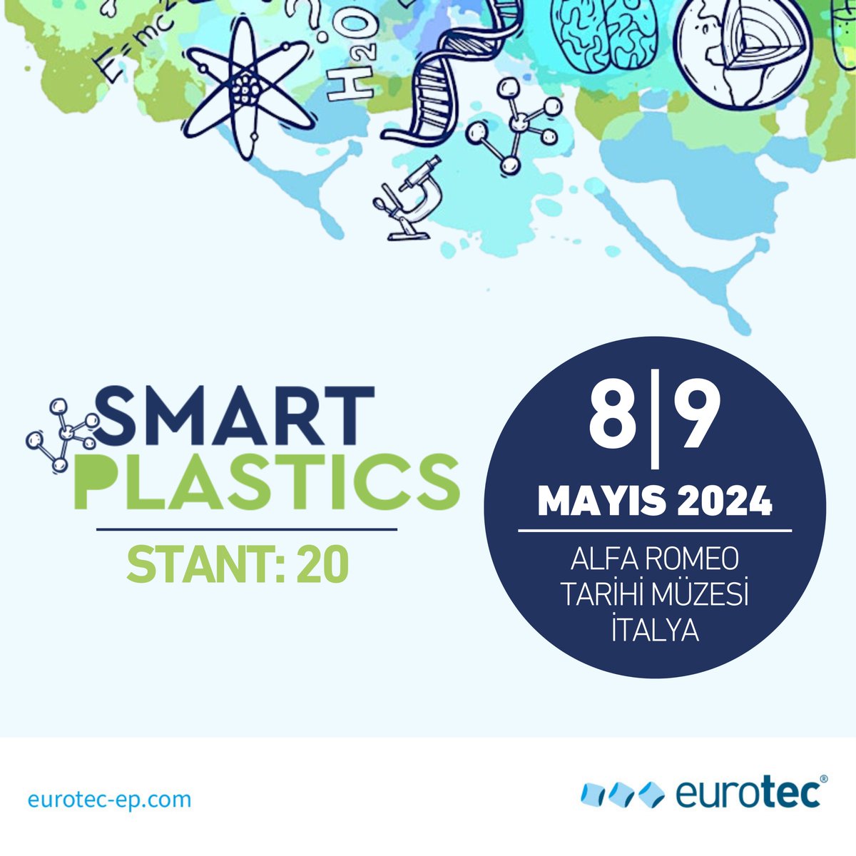 eurotec_ep's tweet image. 8-9 Mayıs’ta İtalya’da düzenlenecek olan Smart Plastics’te “Tailoring Material Solutions for Sustainability” başlıklı sunumumuzla Eurotec çözümlerini konuşacağız.

Etkinlik boyunca 20 numaralı standımızda görüşmek üzere!

#eurotec #smartplastics #italy #alfaromeo