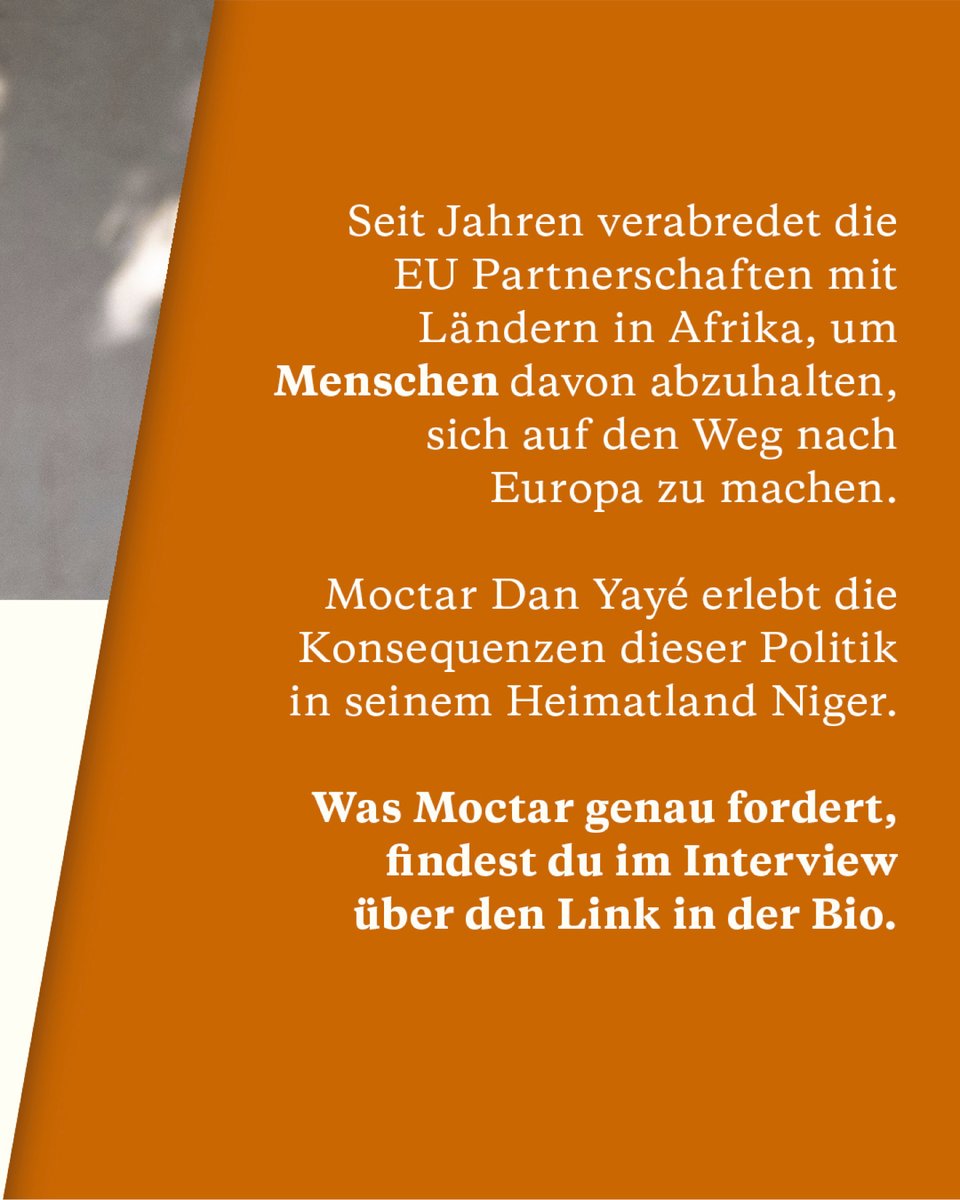 Moctar Dan Yayé, Gründer unserer Partnerorganisation Alarme Phone Sahara aus Niger, beobachtet seit langem, was passiert, wenn #Europa versucht, #Menschen von der #Flucht nach Europa abzuhalten: brot-fuer-die-welt.de/blog/ist-die-e… #EuropaWählt #EuropaWahl #Europa #Europe #EU #GoVote