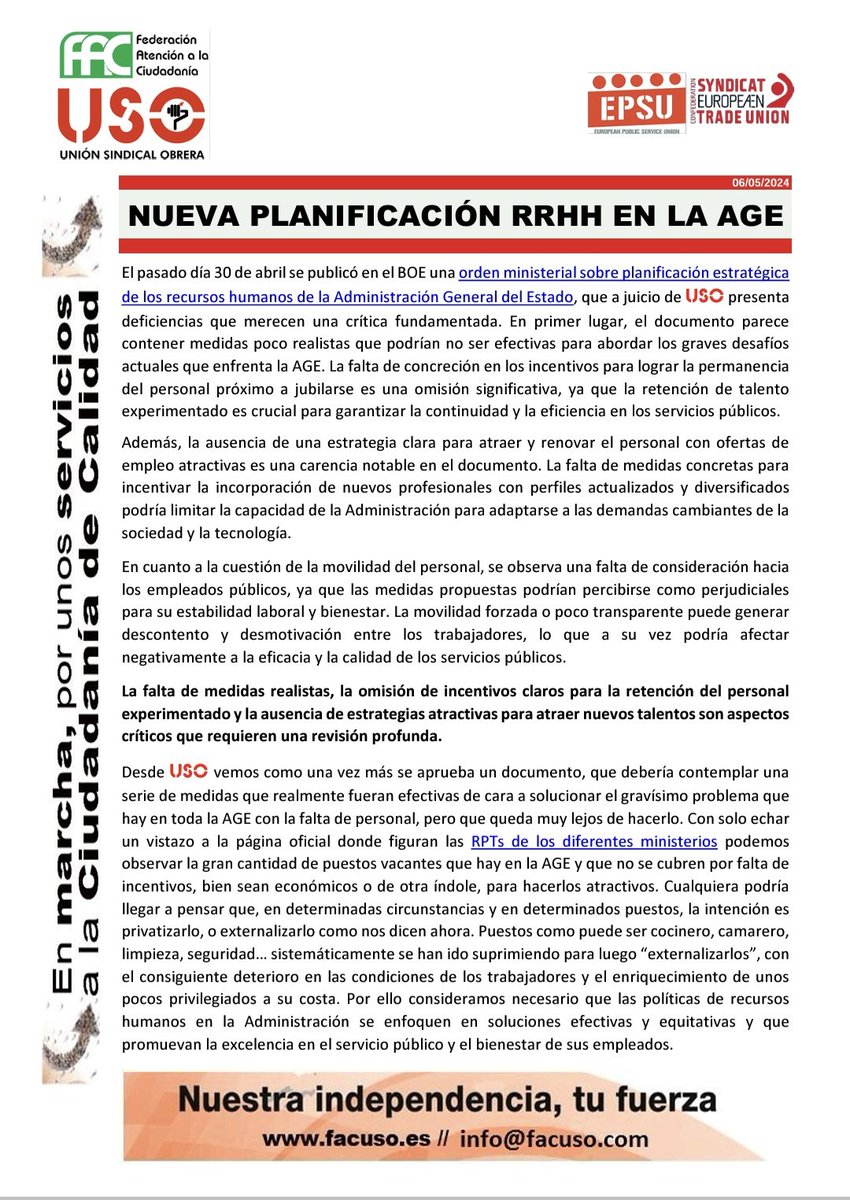 Nueva planificación de RRHH en la AGE