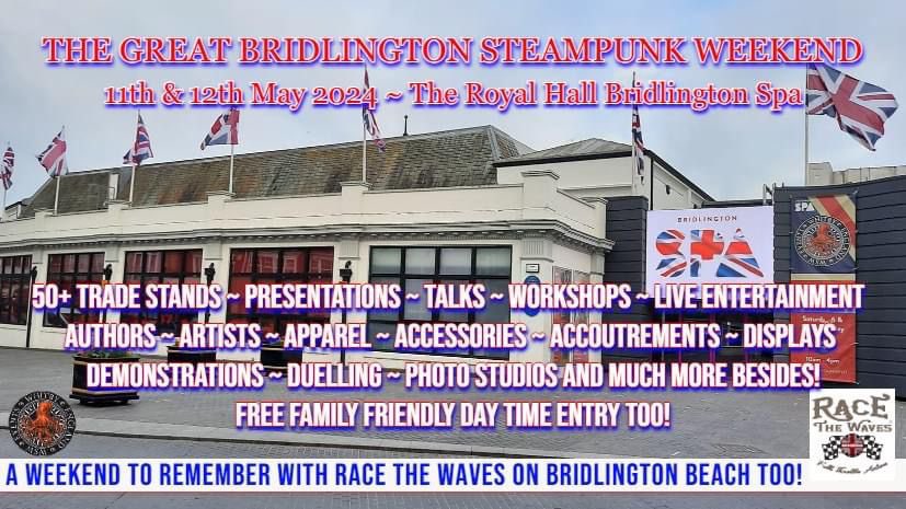 Good morning everybody. Hope you’re well. 

Missed us at the Haworth steampunk festival yesterday ? 

Don’t worry you can catch us at the Bridlington steampunk and race the waves festival next weekend. 

 #MHHSBD