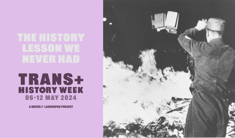 WeAreQueerAF's tweet photo. Today is 91 years since the Nazi raid on the world’s first gender and sexuality clinic - which led to one of the most infamous book burnings

It's the week they tried to erase us. It's the week we will be remembered. It’s @TransHistoryWk #TransHistoryWeek

🧵 by @small_spoonful https://t.co/2gKC2G0fL1