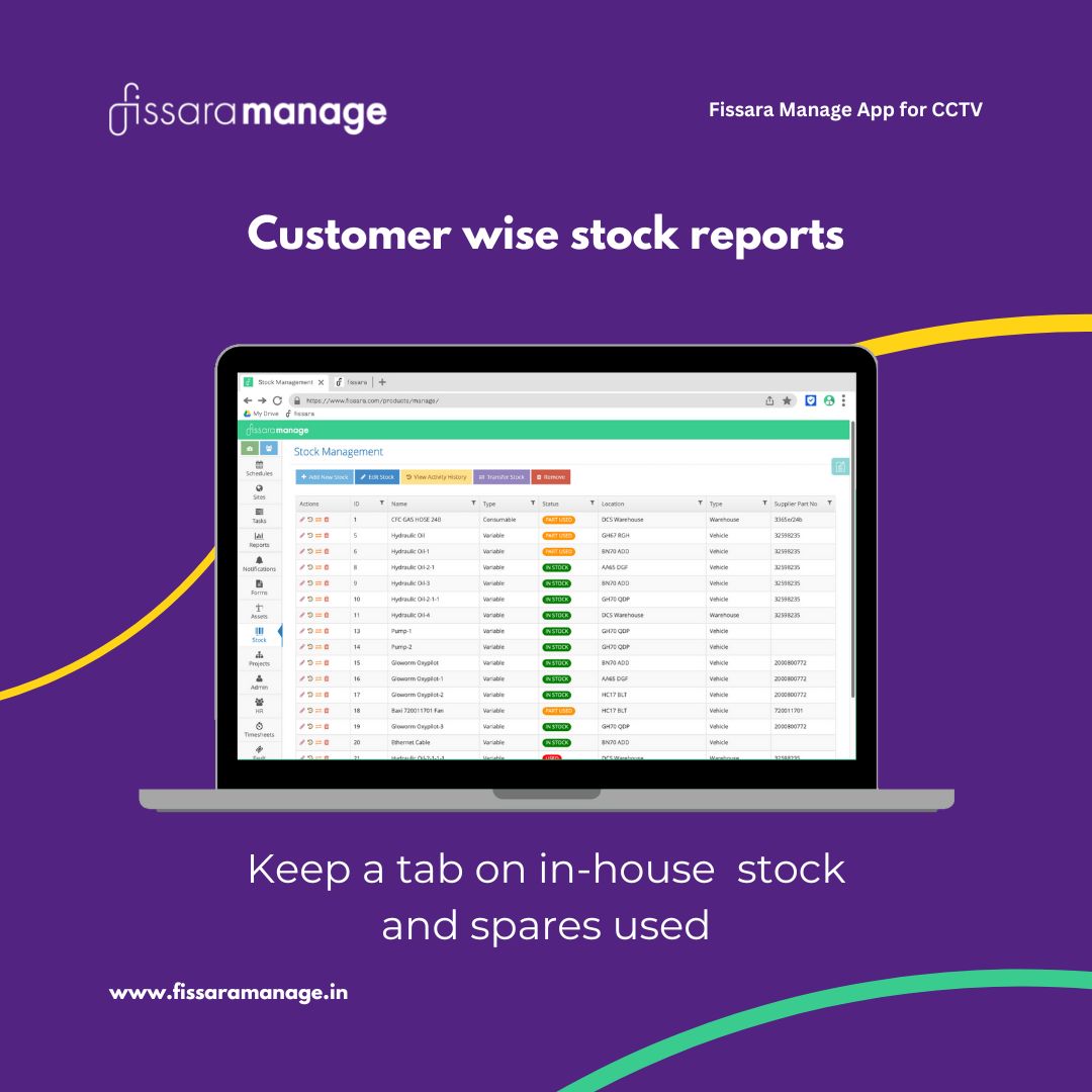 fissaramanagein's tweet image. Effortlessly keep tabs on your stocks and spares.

#cctv #cctvinstallation #amcservice #amcvisit #jobtracking #jobscheduling #ipcamera #securitysystem #security #securitycamera #accesscontrol #epbax