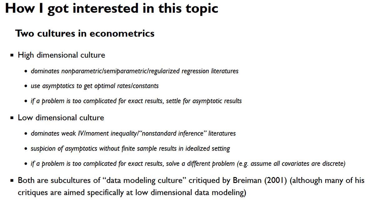 Hi #EconTwitter!📈 Looking for top-tier PhD lecture notes in #econometrics? Check out 👇 Tim Armstrong's (@usc) extensive materials, which cover key topics in econometrics and decision theory. 📚 Bonus: Enjoy a review lecture on high-dimensional econometrics, reflecting Tim's