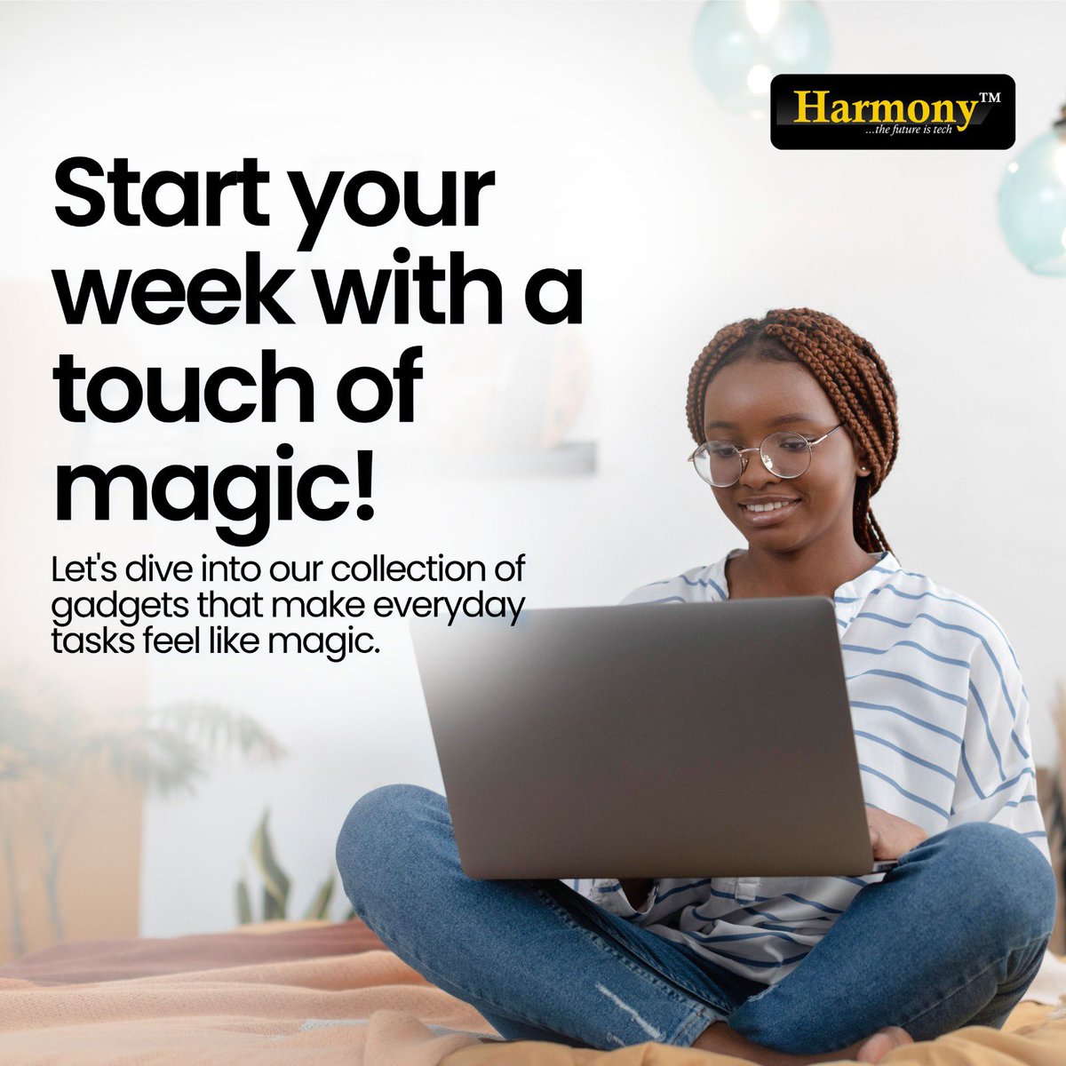 Elevate your Monday game with the latest tech essentials! Start the week with a bang as you embrace efficiency, connectivity, and style #harmonystoresng #harmonygroupng #thefutureistech