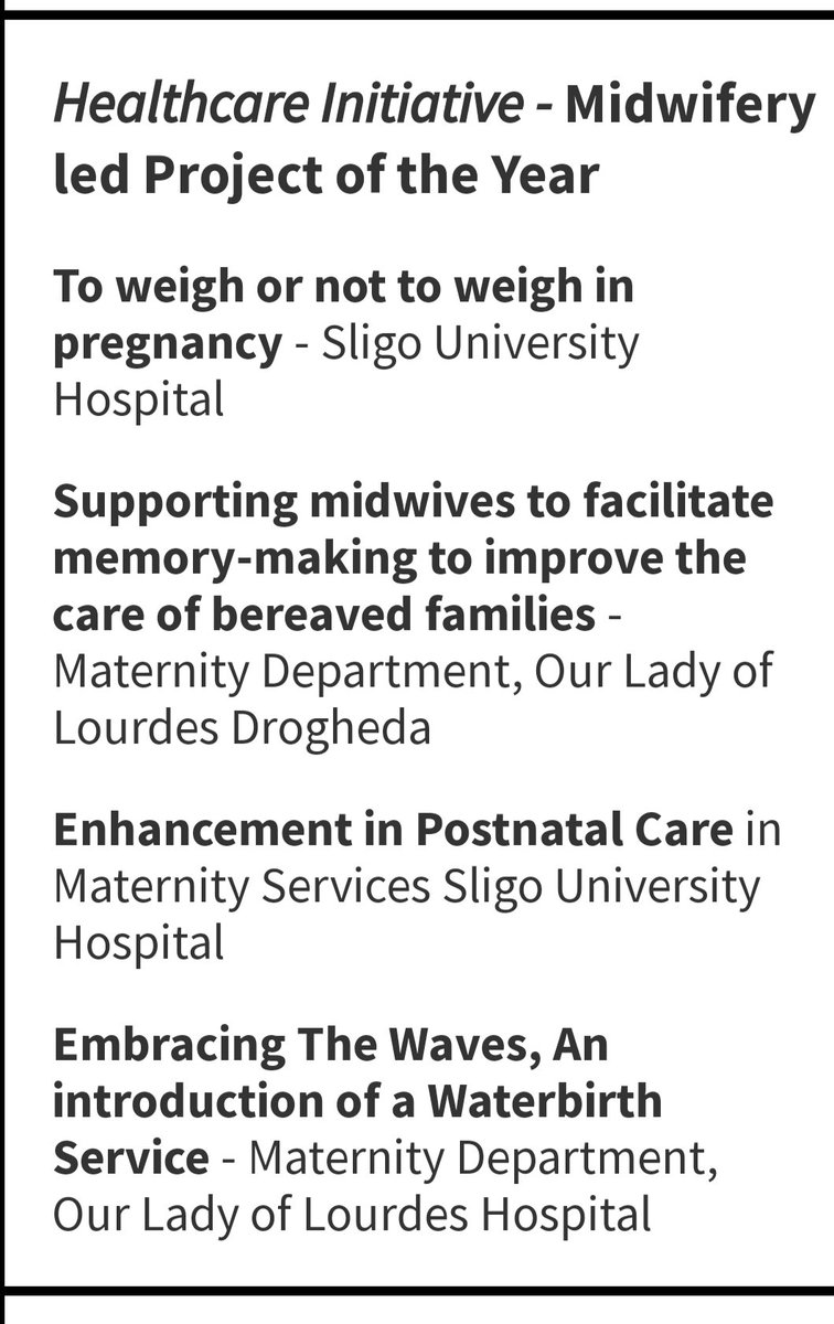 🎉 Big News!! 🎉
We are delighted to reveal #SligoUniversityHospital has 5️⃣ projects shortlisted in 3️⃣ categories for the #IHCA24. 

A huge congrats to all involved. Looking forward to a night of recognition & celebrations for Irish Healthcare.  irishhealthcarecentreawards.com

#teamSUH