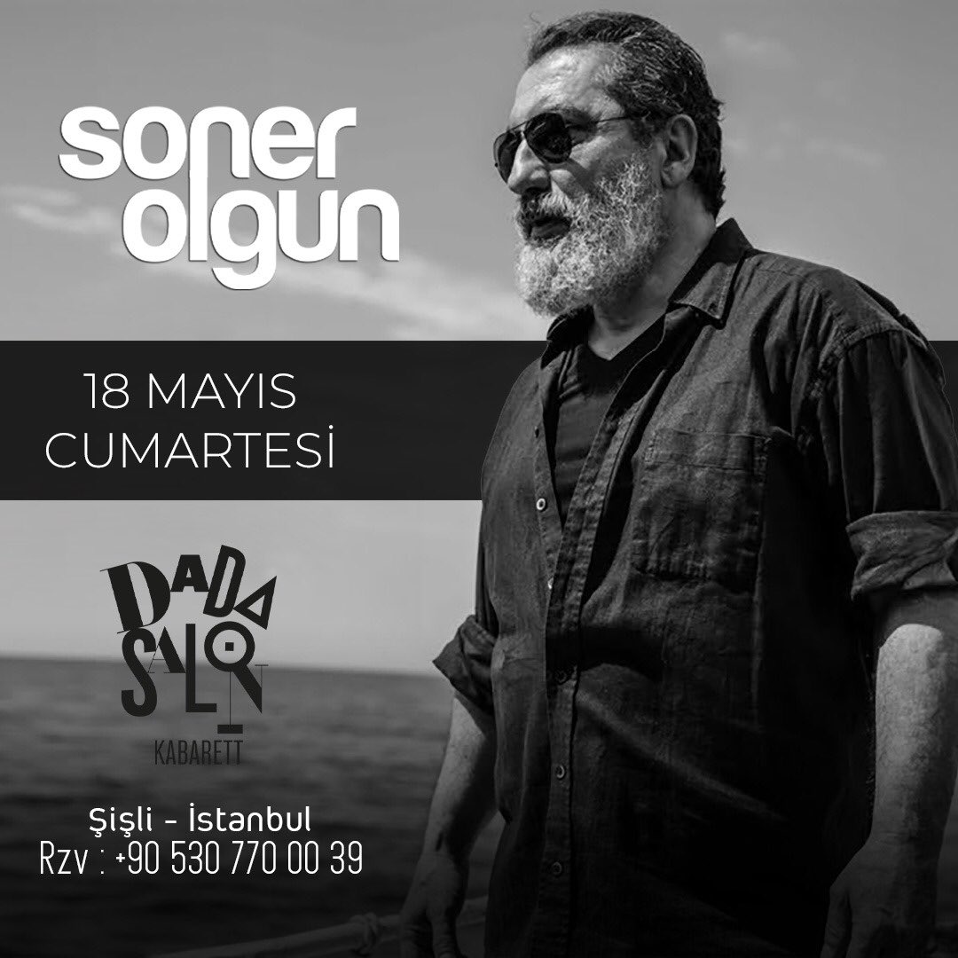 18 Mayıs Cumartesi akşamı @dadasalonkabarett ‘teyiz.
Uyarsa bekleriz🙋🏻‍♂️🌺

#sonerolgun #iyibayramlar #sonerolgunsahnesi #konser #istanbul #dada