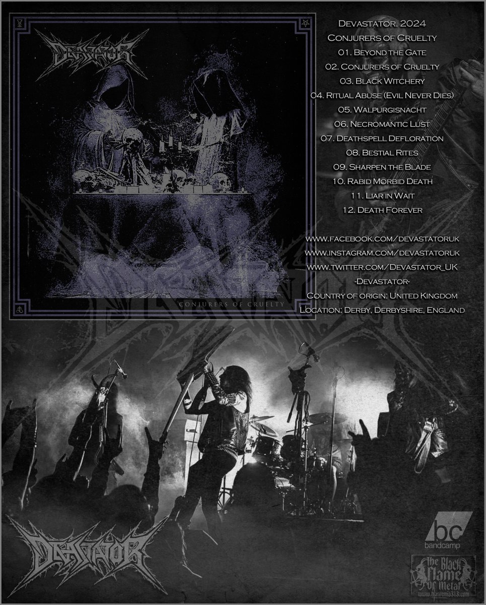 Devastator. 2024 / Conjurers of Cruelty
blasfemia313.blogspot.com/2024/05/devast…
#BlackMetal #blackdeath #BlackMetalRaw #BlackMetalBlasphemy #BlackMetalSatanism #blackdeathmetal #deathmetal #extrememetal #metal #metalmusic #BrutalDeathMetal #blasfemia313 #TheBlackFlameOfMetal