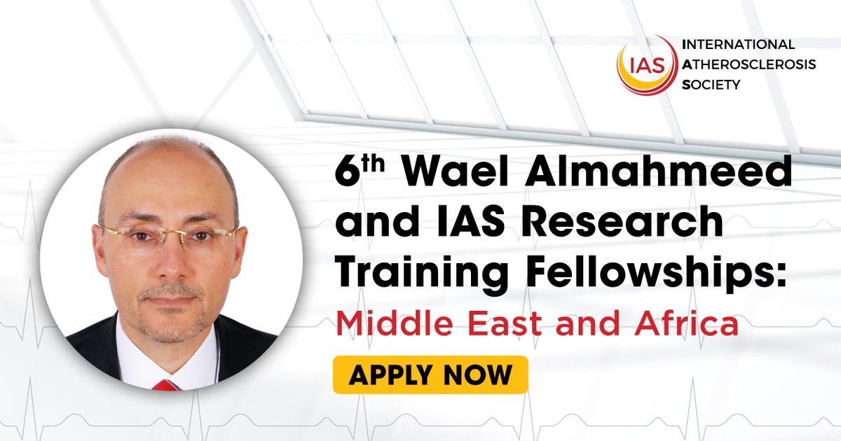 The 6th Wael Almahmeed & IAS Research Training Fellowship is designed to support next-generation clinicians in the Middle East & Africa who are dedicated to advancing their education in #atherosclerosis & #CardioCerebroMetabolic diseases. Apply today ▶️ bit.ly/3Pkq34m