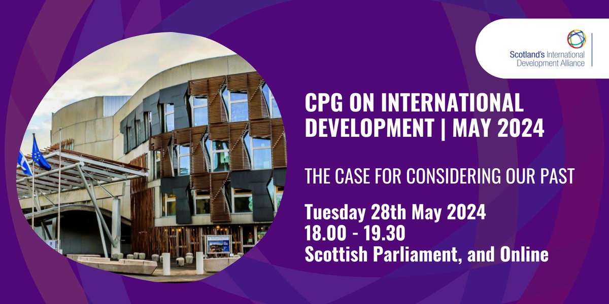 Join us at the next CPG on International Development as we explore Scotland's role in acknowledging and redressing the historic and ongoing injustices of colonialism. Find out more, or register below 👇 ow.ly/u4Ne50Rwqp2