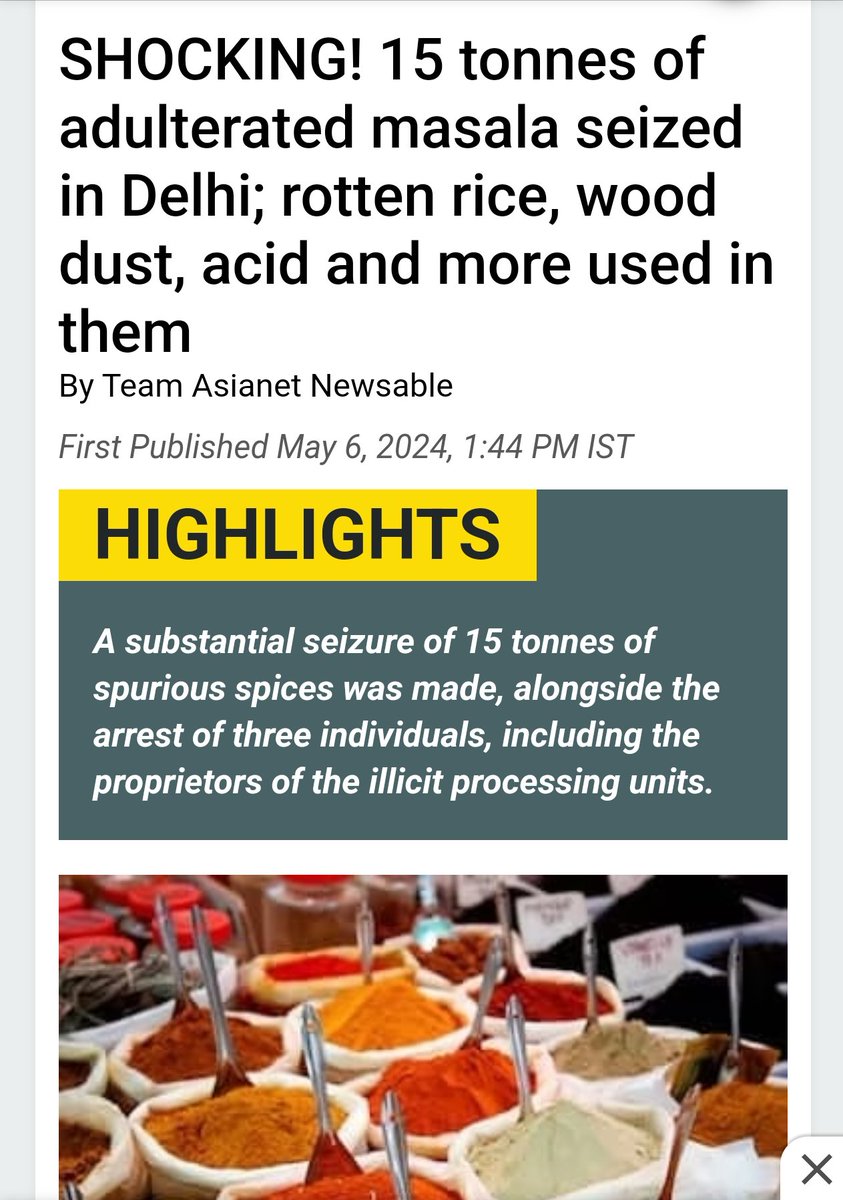 Now deadly spice from the same area of Delhi that saw deadly communal riots in 2020. Sarfaraz, Dilip, Khursheed caught. Remember Urduwood? It always showed Marwari Seth selling adulterated food.