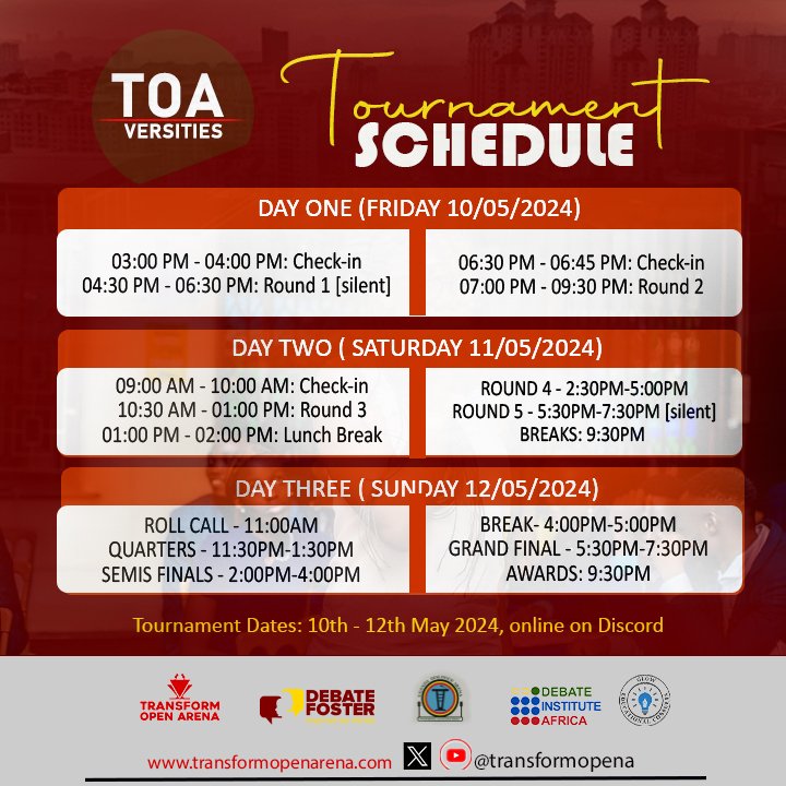 transformopena's tweet photo. Tournament Schedule

#TOAVarsities #Schedule https://t.co/8HURg8nWyq