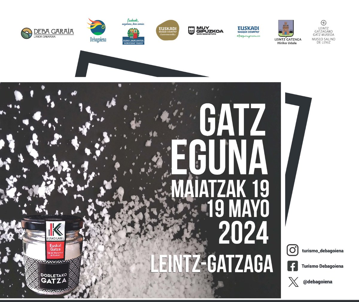 El Domingo 19 de Mayo se celebrará la Feria Especial de la Sal GATZ EGUNA en Leintz Gatzaga.
Entre otras actividades de realizará:
Reparto de plantas de TOMATE ARETXABALETA a partir de las 11:00
#landaeremuasustatuz
@gatzmuseoa @debagoiena