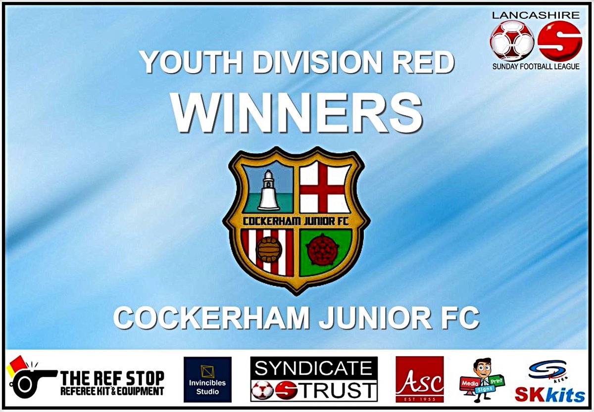 Congratulations to the players, officials and supporters of Cockerham Junior FC on winning the Youth Division Red title 🏆⚽️👏👏👏