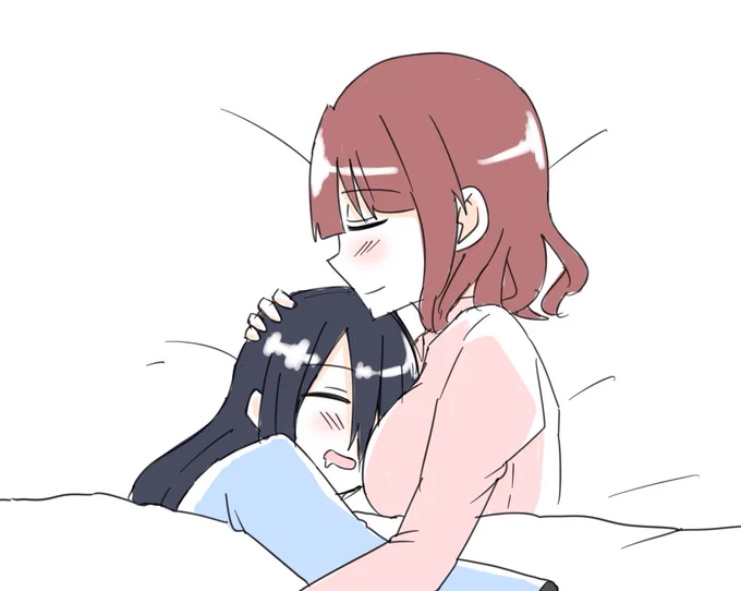 一年中この形で寝てるうちの子カプ 