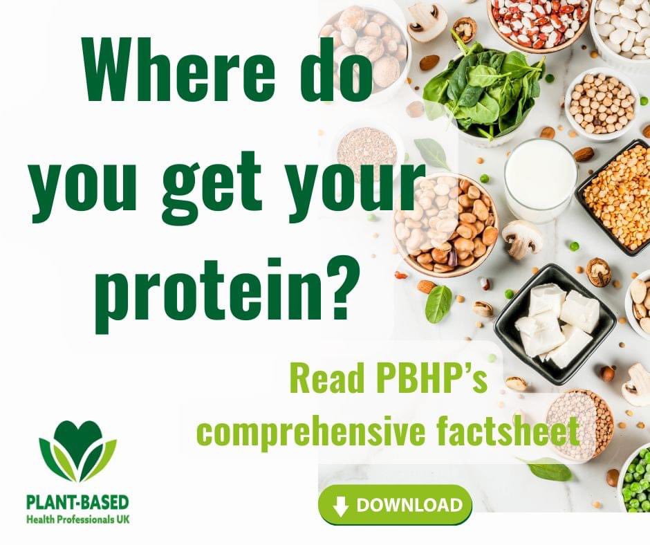 It's a question everyone following a plant-based diet has been asked - where do you get your protein?! That's why we have created a comprehensive factsheet explaining everything you need to know about protein on a plant-based diet! plantbasedhealthprofessionals.com/wp-content/upl…