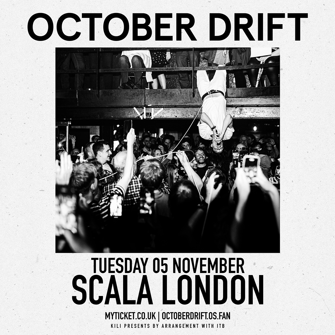 NEW: October Drift (@octoberdrift) have just announced a new show at @ScalaLondon Tuesday 5th November 2024! 🔥 Tickets on sale 10:00 Wednesday 8th May 2024 - set an event reminder here: bit.ly/4a6iDJJ
