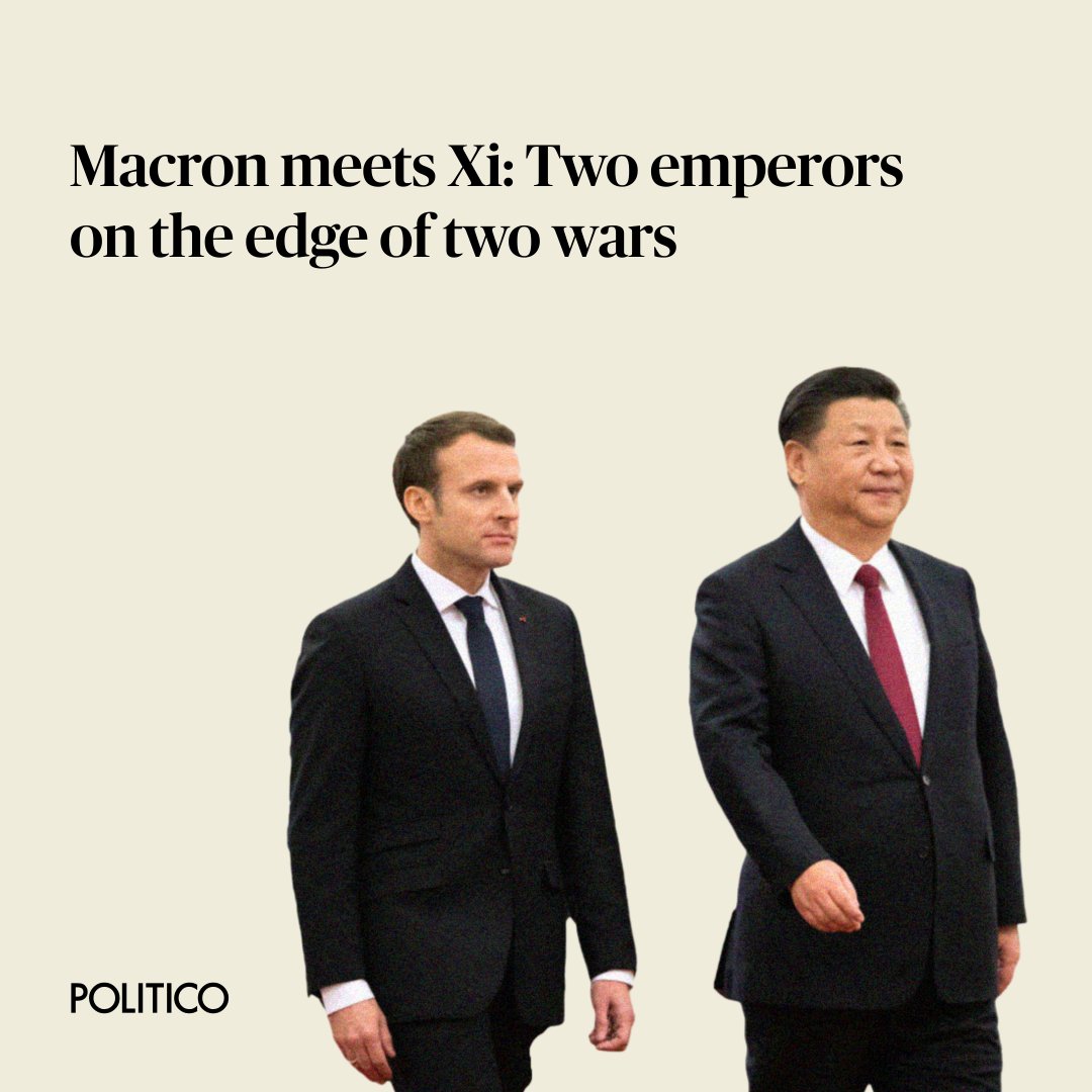 Today, China's Xi Jinping and France's Emmanuel Macron will sit down for a state banquet at the Elysée Palace. But don’t expect smiles and laughs. These two emperors are shaping up to fight. 🔗 trib.al/nplZlGH