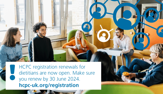 💻 Don't forget, @The_HCPC registration renewal is now open for dietitians! Make sure you renew by 30 June here 👉 hcpc-uk.org/how-to-renew/