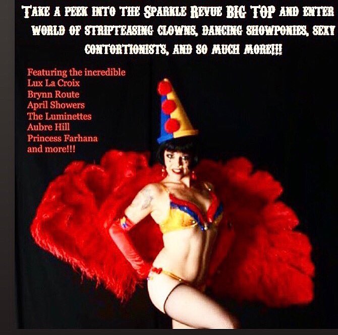 The Sparkle Revue “Big Top” a show I put on with Aubre Hill at El Cid in 2017 two weeks before the debut show of Belle, Book & Candle in 2017 🎪🎡👠🎠🤹🏻💃🏻 #burlyq #bigtop #circusvibes