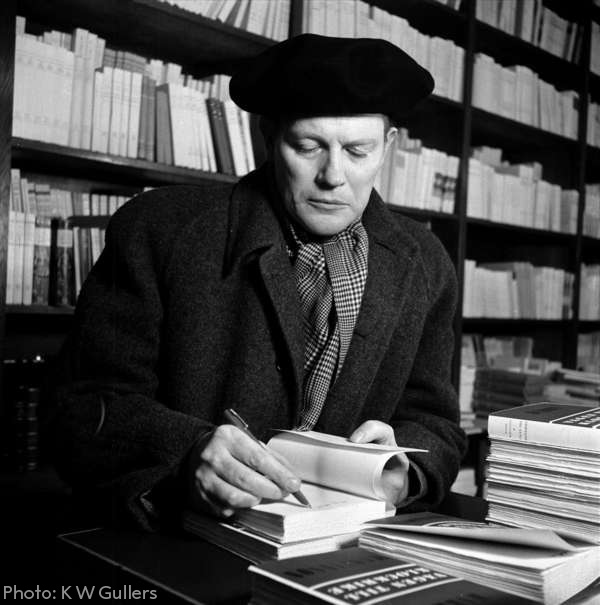 Which literature laureate was born on this day 120 years ago? Clues: - Both poetry and prose, characterised by expressive language. - Philosophical reflections and descriptions of the natural world. - Aniara poetry collection, 1956. Right answer: bit.ly/44jojyz