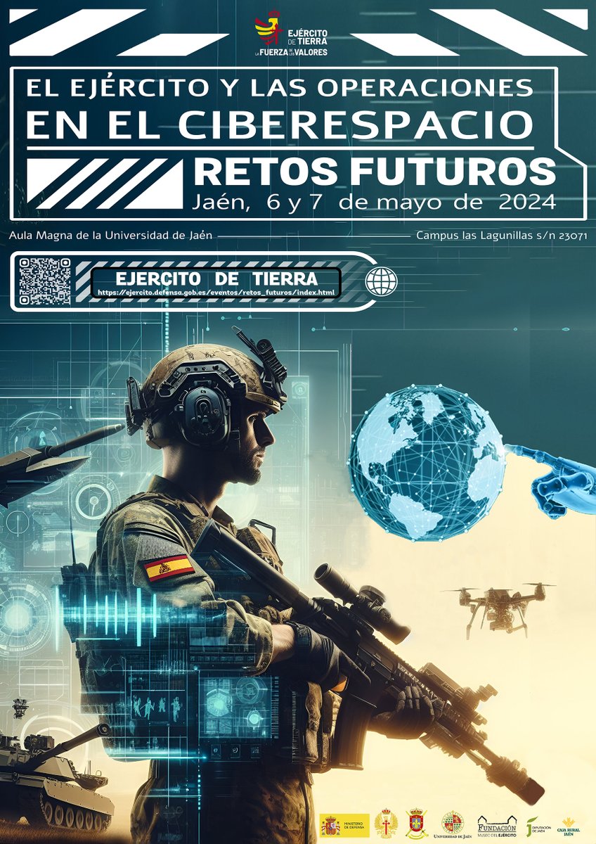 Hoy el El G.E. Amador Enseñat y Berea, Jefe de Estado Mayor del #EjércitodeTierra #JEME y el Rector de la Universidad de #Jaén Nicolás Ruiz Reyes, inauguran las jornadas de #Retosfuturos 2024 que se realizan el 6 y 7 de mayo en el Aula Magna de la @ujaen con el nombre de `El…