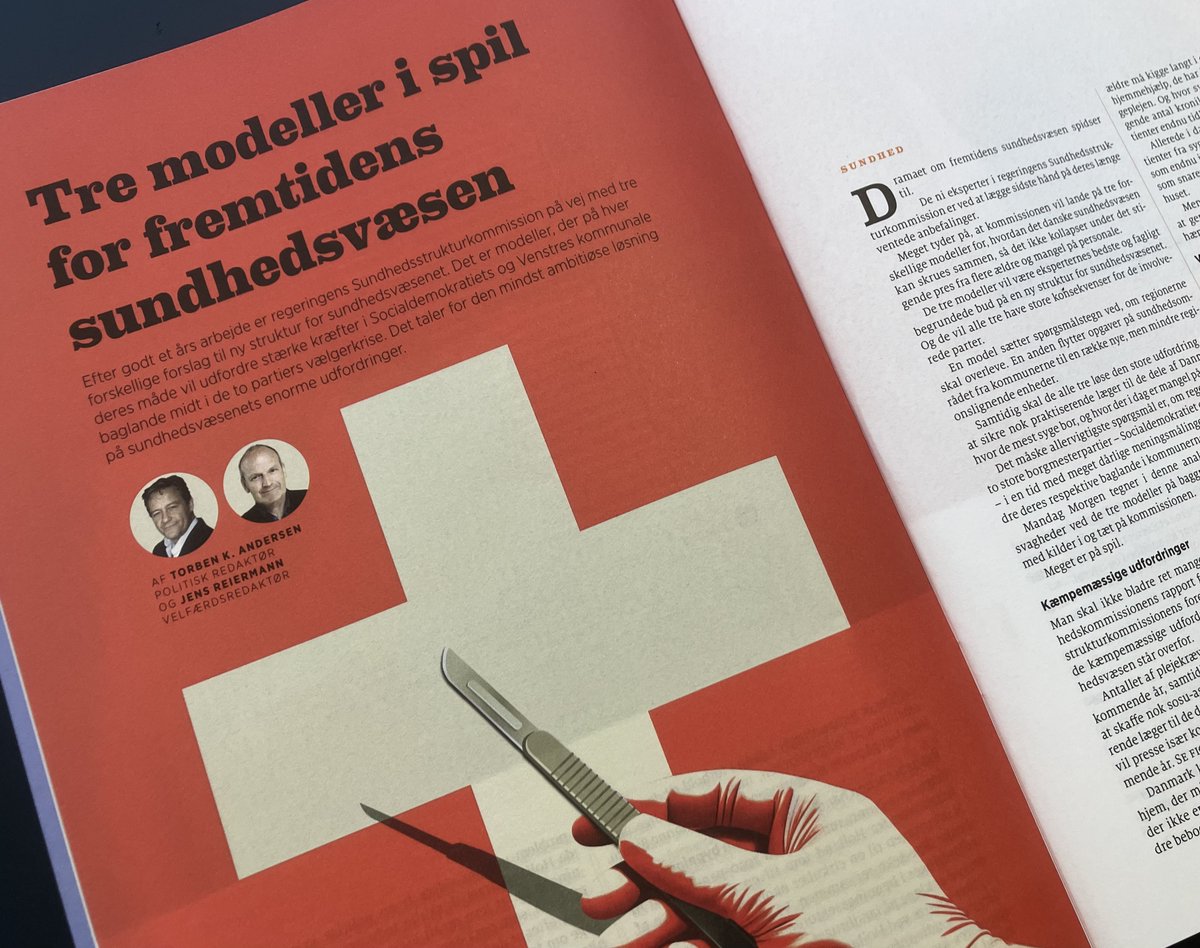 De ni eksperter i <a href="/Strukturkom/">Sundhedsstrukturkommissionen</a> ser ud til at lande på tre forskellige modeller for, hvordan det danske sundhedsvæsen kan skrues sammen mm.dk/artikel/tre-mo…
#kompoldk #dkpol #sundpol #dksocial #sundhedsreform