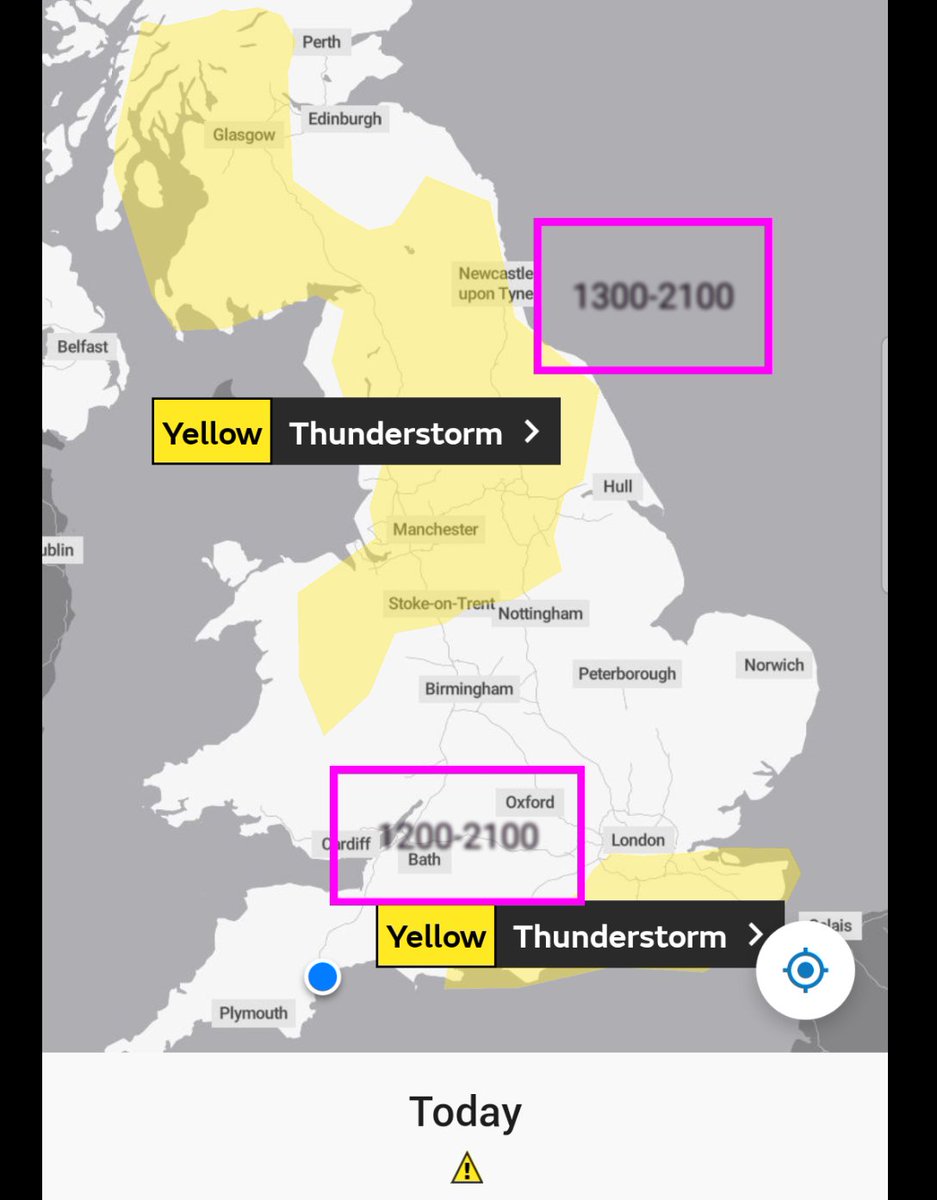 #Metoffice yellow warnings ⚠️ for #thunderstorms issued 

#weatheraware