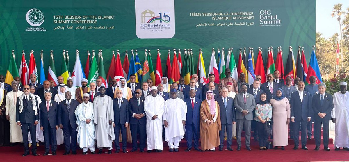 Official Group Photograph of Heads of State and Heads of Delegation for the OIC Islamic Summit held in Banjul, The Gambia. Deputy Prime Minister and Foreign Minister Senator Mohammad Ishaq Dar @MIshaqDar50 led the Pakistani delegation.