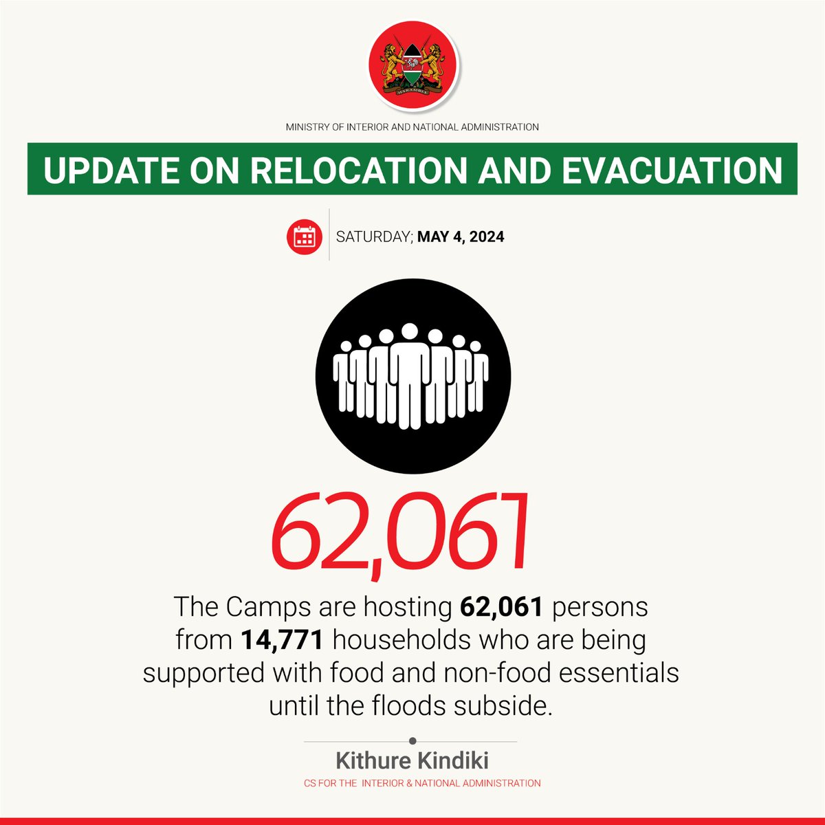 ItsCliveNewton's tweet photo. Publicly displaying the locations of shelter camps ensures transparency and accessibility, allowing affected individuals and communities to easily access support and assistance.
#MitigatingFloodsEffects
Interior Cabinet Secretary
Kithure Kindiki https://t.co/ToRSigXQWz